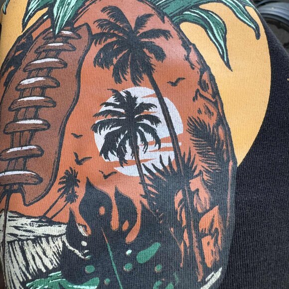Tommy Bahama Pineapple Paradise Football Tee Crew T-Shirt $70 in Black - Picture 4 of 16
